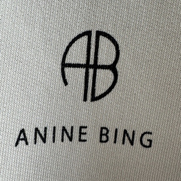 Anine Bing Aiden Monogram Distressed Organic Cotton Hoodie - Picture 7 of 17